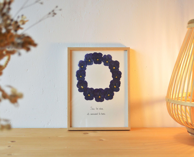 Tableau 18*24 cm - Couronne de pensées - Suis tes rêves...