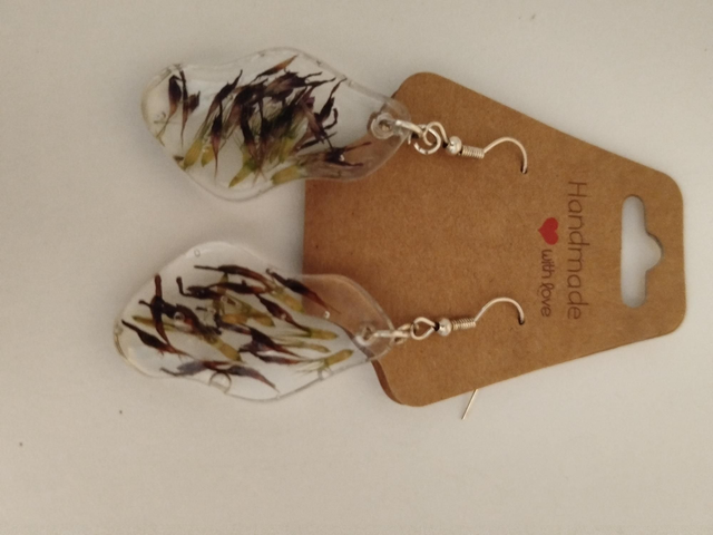 Boucle d'oreille vague grand modèle trèfle 