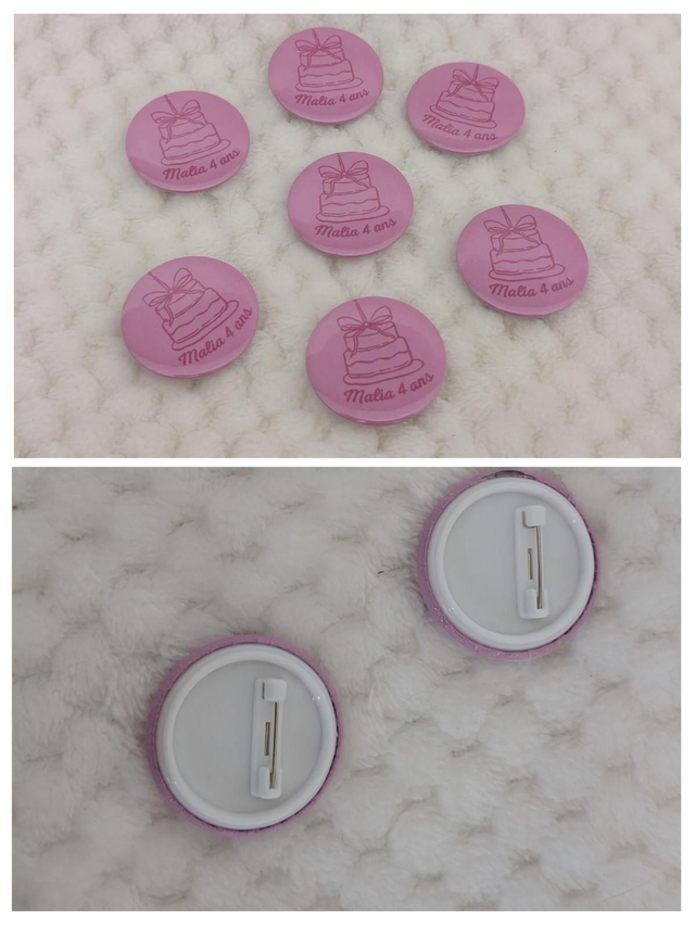 Badge personnalisable 32 mm thème au choix 