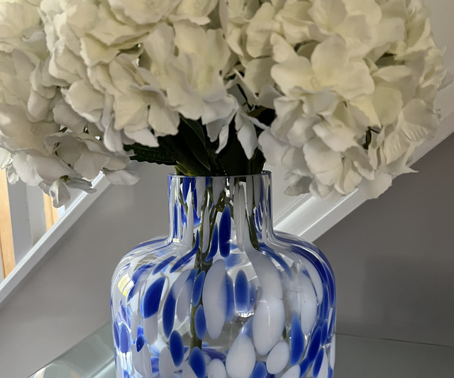 Blue Confetti Vase