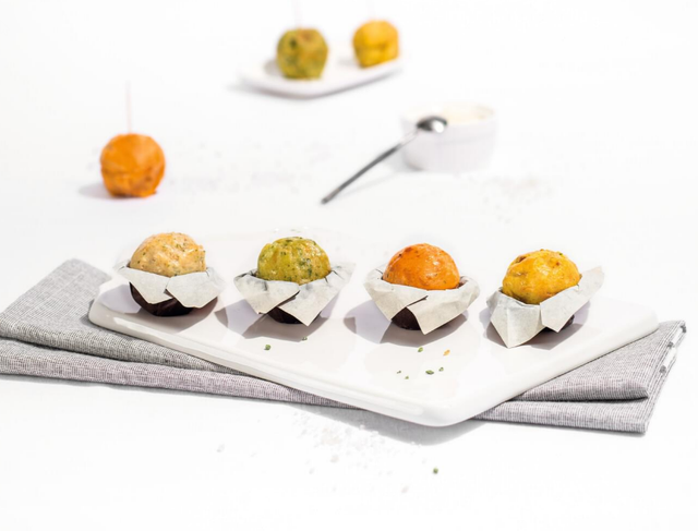 22585 Mini Muffins salzig, assortiert / vegetarisch (64x25g)