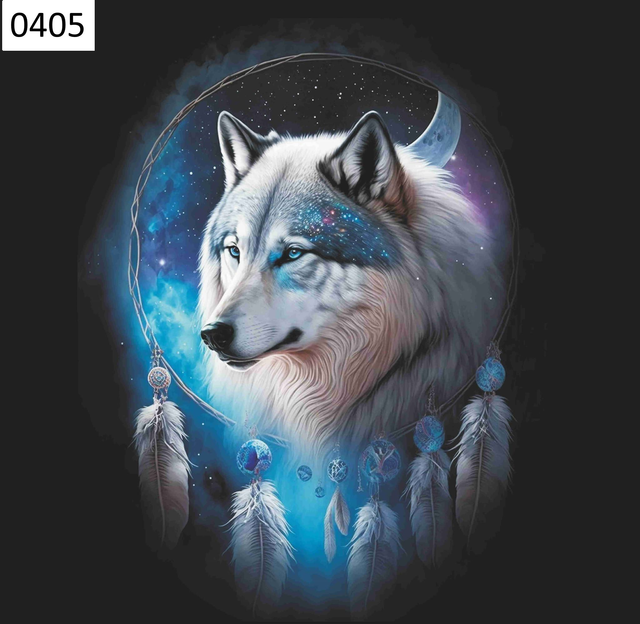 Panneau Loup en Polyester - 30x30cm