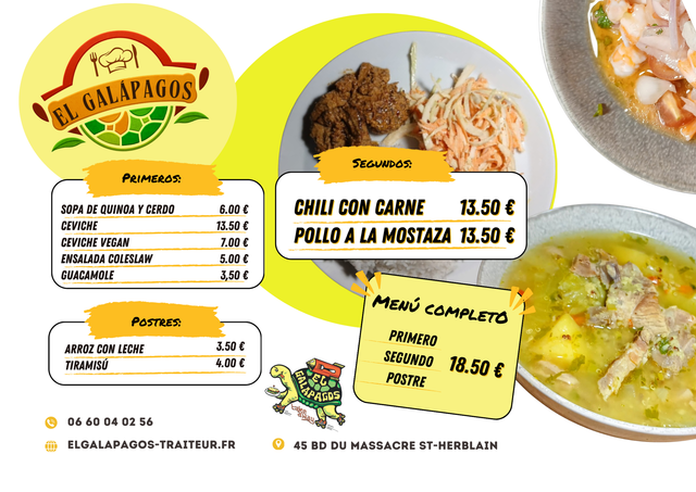 Formule complète - Menú completo