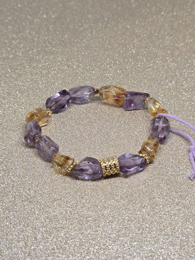 Bracelet Amétrine forme libre