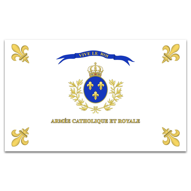 Stickers drapeau armée catholique et royale !