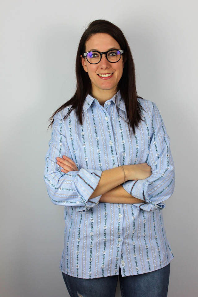 Chemise avec Col L.M Bleu Ciel Femme