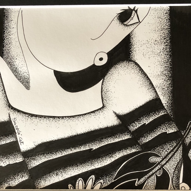 Marin &amp; panier crustacés - 30 x 40 cm - encadrement noir