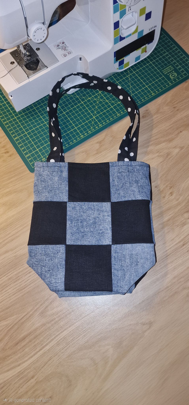 Upcycled Denim Mini Tote Bag
