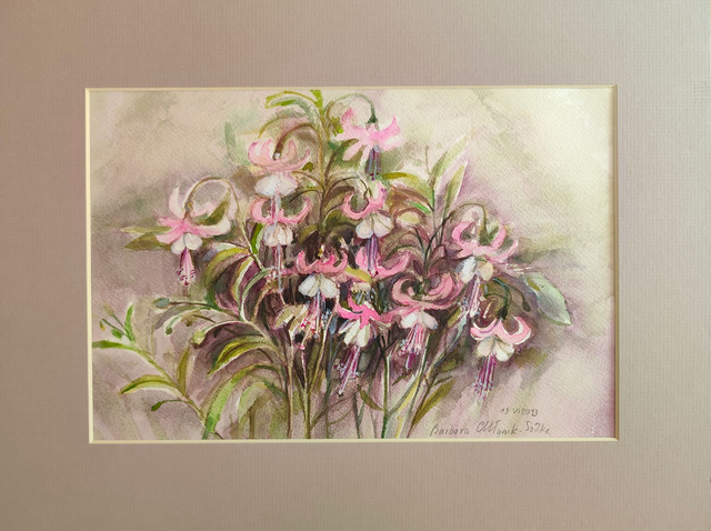 Fuksja - Ułanka, 30x40 (20x30 w świetle passe-partout) akwarela