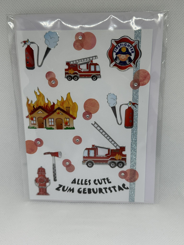 Geburtstagskarte Feuerwehr
