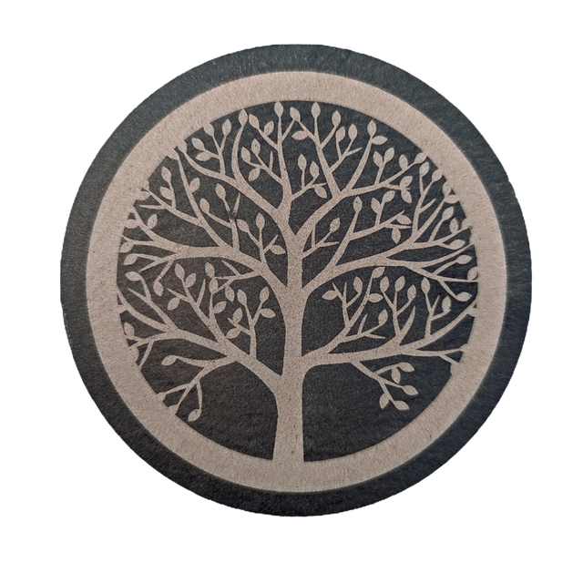 Tree of Life / Family Tree Symbolism Circle Coaster