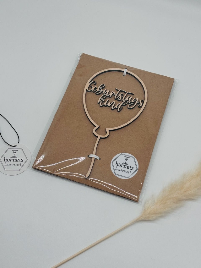 Caketopper Happy Birthday -  Ballon Geburtstagskind 