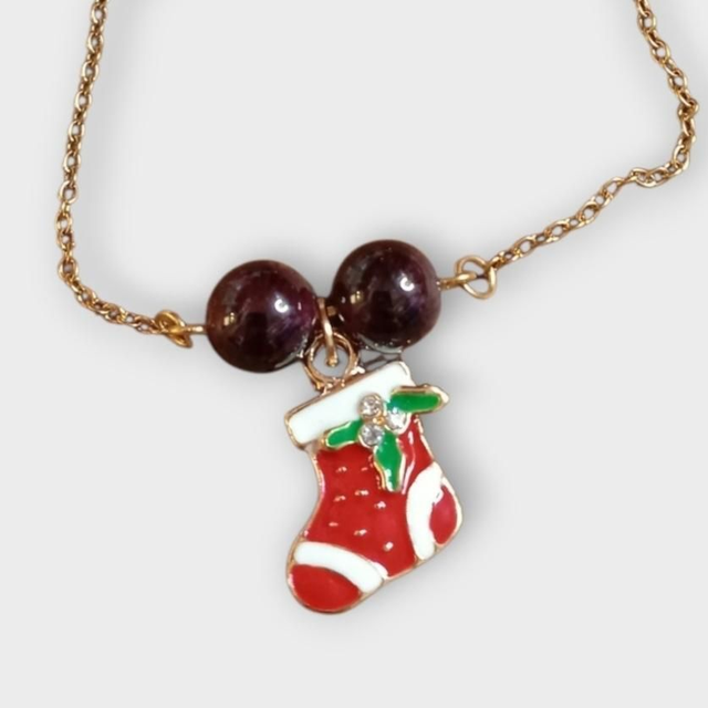Garnet Stocking Bracelet 