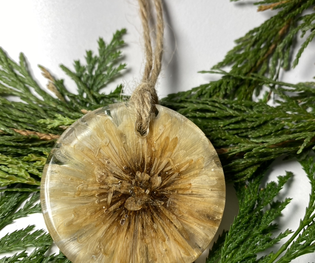 Boules de Noël pivoine jaune