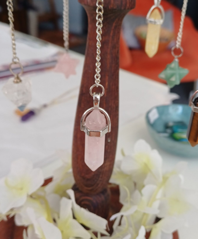 Rose Quartz with Kunzite Pendulum