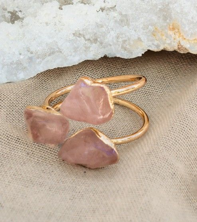 Rózsakvarc 3-as gyűrű