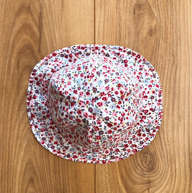 Bob 0-3 mois réversible - motif fleurs