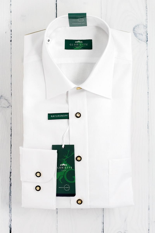 Trachtenhemd weiß, langarm
