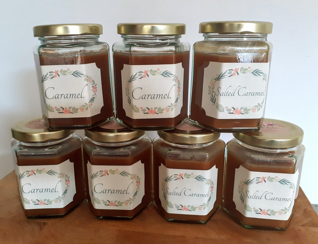 Jar of salted caramel 