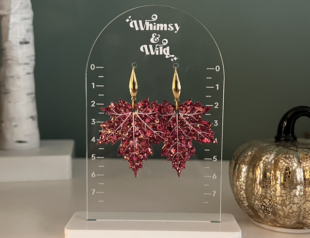 Statement autumnal leaves (Merlot)