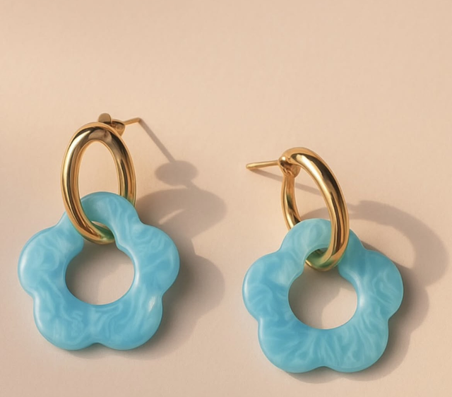 Boucles d’oreilles florale 