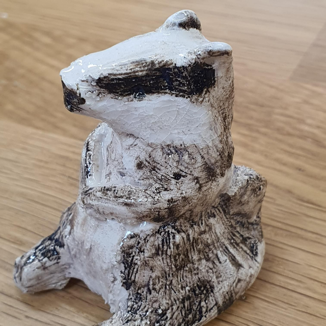 Badger sculpture 