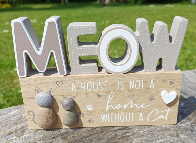 Meow Pebble Sign
