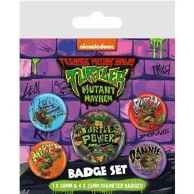 TEENAGE TURTLES - Mutant Mayhem - Pack 5 Badges