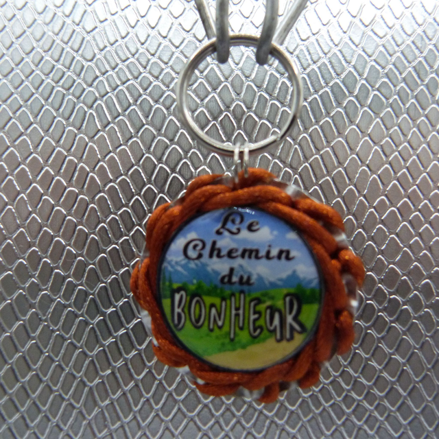 Porte clé Le chemin du bonheur