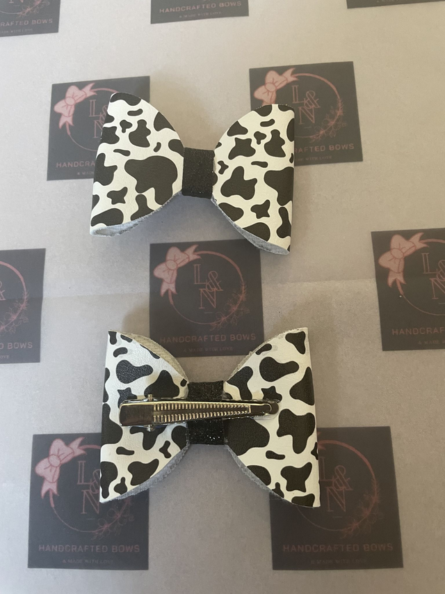 Cow Print Bows
