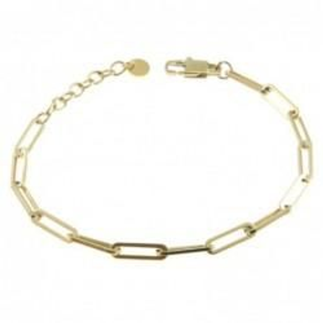 Bracciale donna in acciaio dorato catena bijoux 