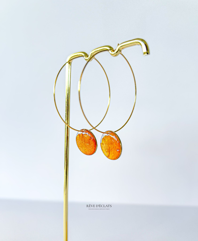 Boucles d’oreilles - Fleur de flamboyant 
