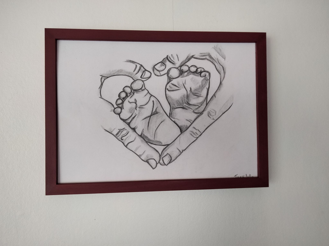 Pieds de bébé format A4