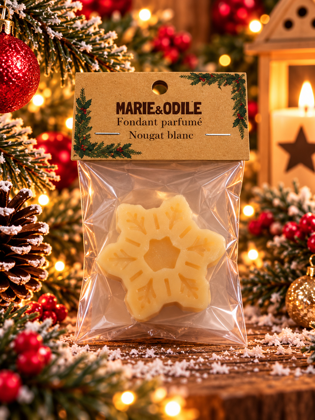 Fondant parfumé Nougat blanc - 14 grammes