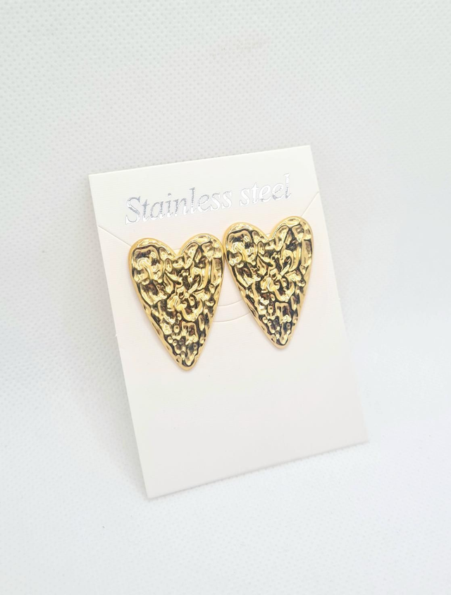 Clous d'oreilles (clous) "Platitude" en acier inoxydable or 