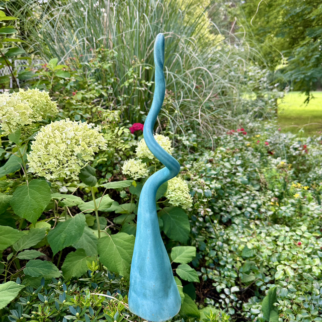 Gartenspitze - Käferzipfel türkis matt 41 cm