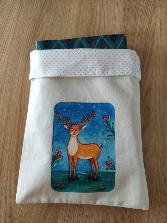 Pochette à livre grand modèle - Biche