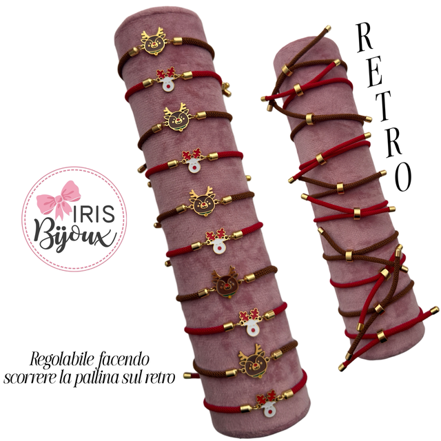 Bracciale natalizio regolabile gold 