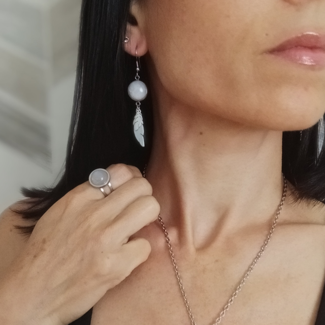 Boucles d'oreilles Quartz rose