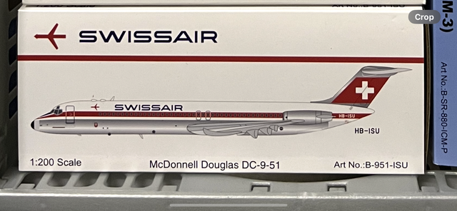 1:200 Swissair DC-9-51 HB-ISU B-Models 