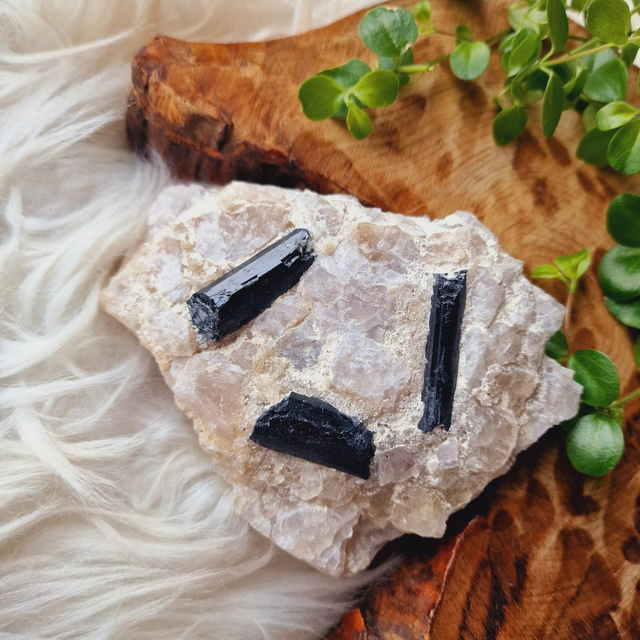 Black Tourmaline In Quartz 420g