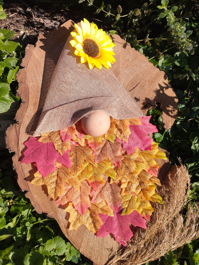 Gnome d'automne à suspendre - Tournesol