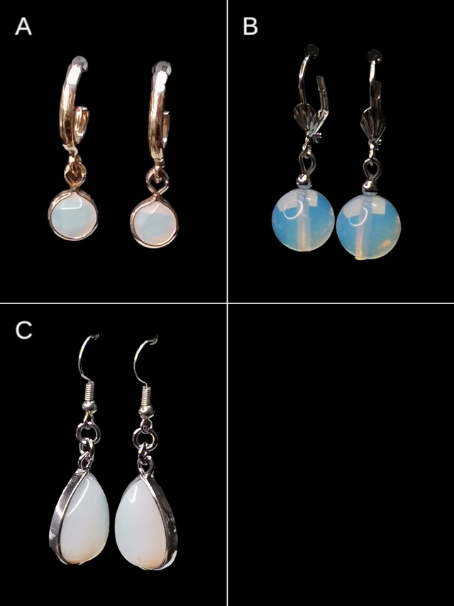 Boucles d&#039;oreilles opaline 