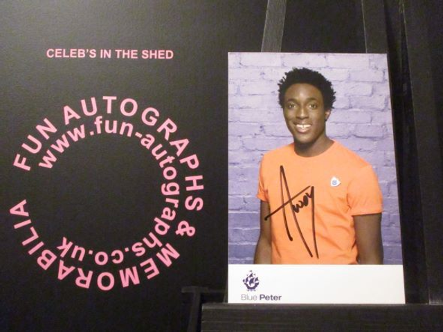 Andy Akinwolere Authentic Autographed Blue Peter 6x4 Cast Card