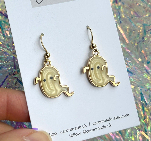 Ghost dangle earrings