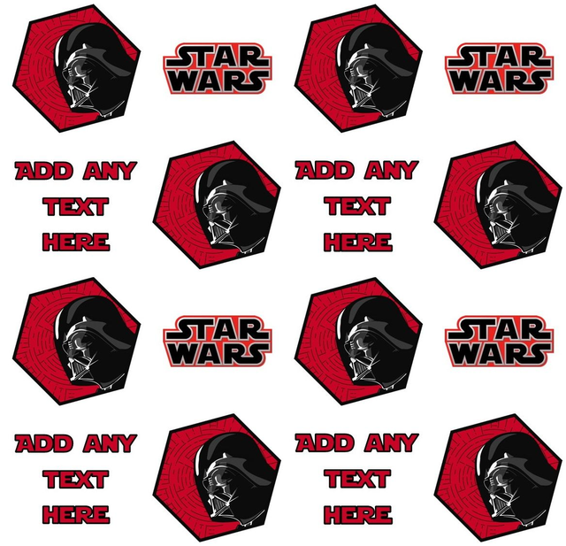 Vader red starwars personalised gift wrapping paper