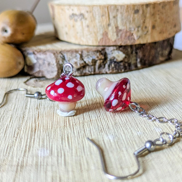 Pendientes de setas largos 