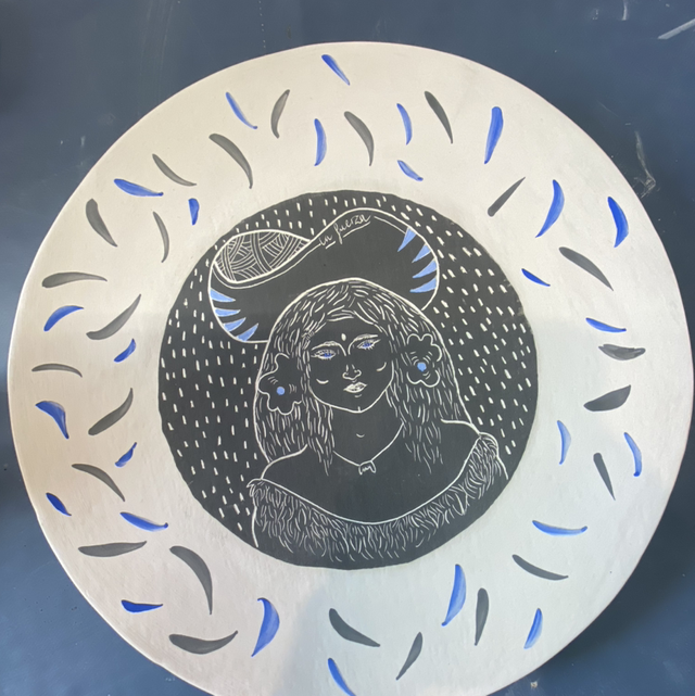 Grande assiette illustrée 