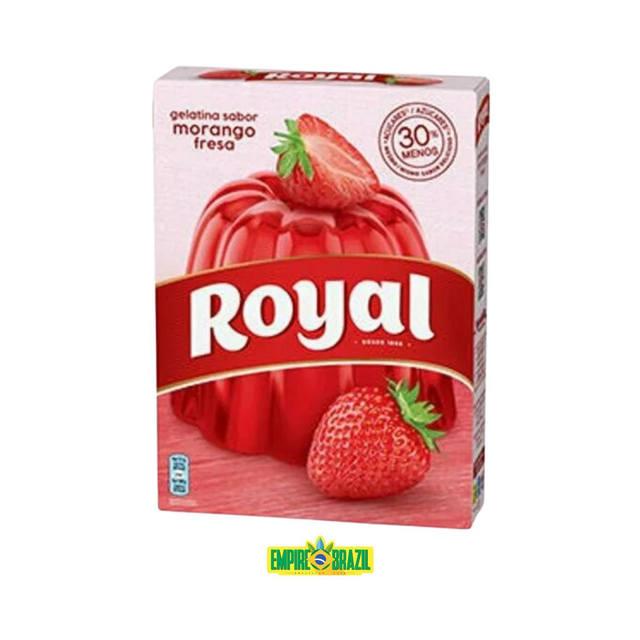 Gelatina em Po de Morango / Strawberry Jelly Powder ROYAL 114g