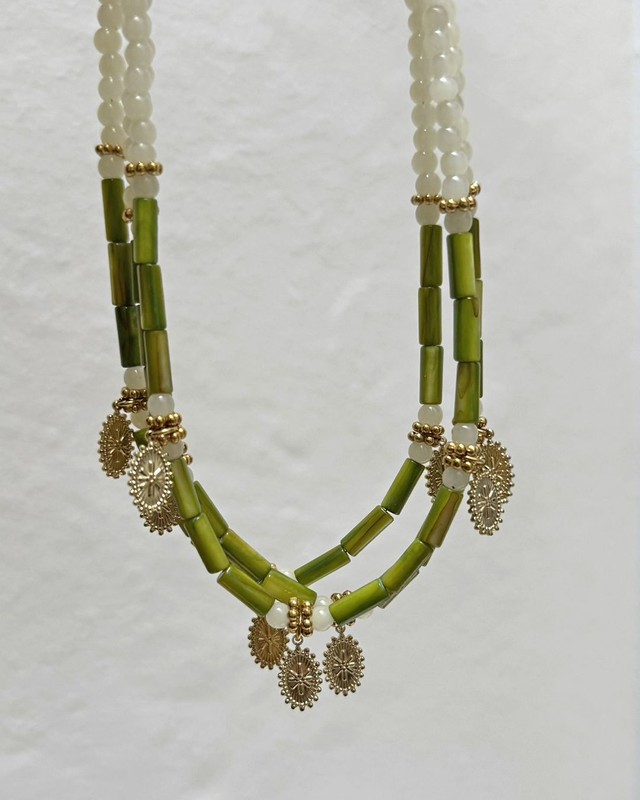 Collier Bohemia vert